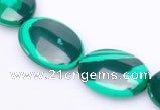 CMA02 13*18mm flat oval imitate malachite beads Wholesale