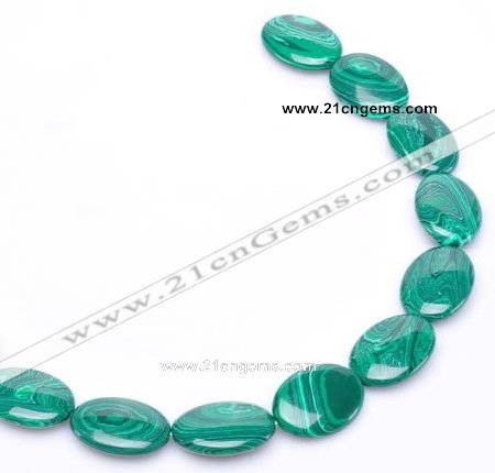 CMA04 flat oval 18*25mm imitate malachite beads Wholesale