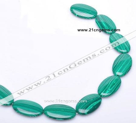 CMA05 18*30mm flat oval imitate malachite beads wholesale