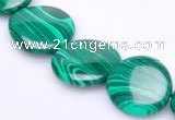 CMA07 15.5 inches 16mm coin imitate malachite beads Wholesale