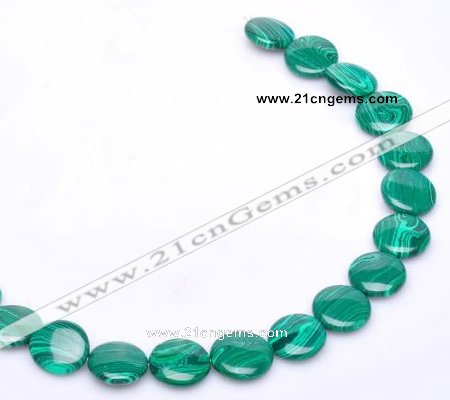 CMA07 15.5 inches 16mm coin imitate malachite beads Wholesale