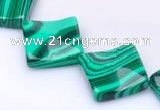 CMA09 15.5 inches 22mm rhombus imitate malachite beads Wholesale