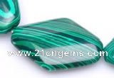 CMA11 23*30mm rhombus imitate malachite gemstone beads Wholesale