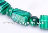 CMA14 8mm round & 10*14mm barrel shape imitate malachite beads