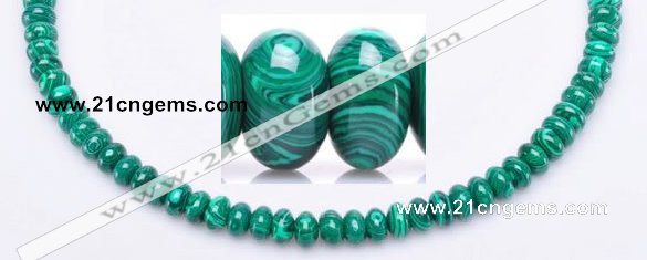 CMA16 5*8mm roundel imitate malachite gemstone beads Wholesale