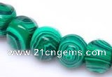 CMA18 10*12mm roundel imitate malachite gemstone beads Wholesale
