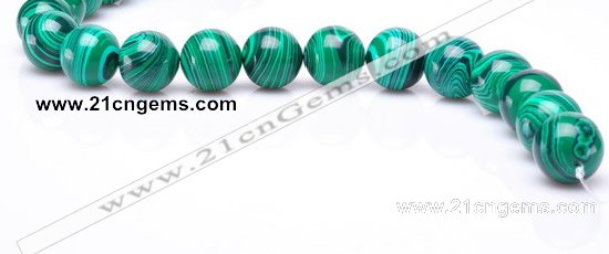 CMA21 15.5 inches 14mm round imitate malachite beads wholesale