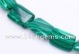 CMA22 10*14mm rectangle imitate malachite beads Wholesale