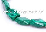 CMA23 8*14mm faceted oval imitate malachite beads Wholesale