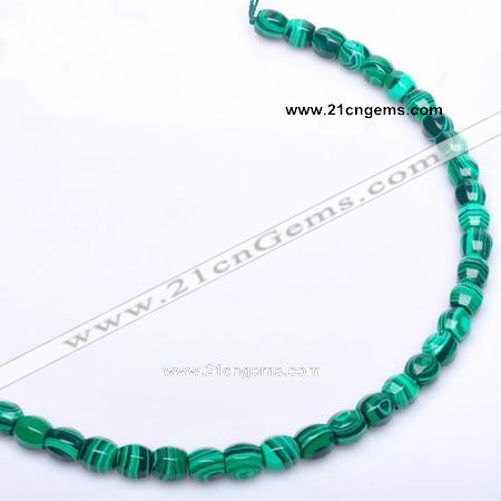 CMA24 8*10mm faceted drum imitate malachite beads Wholesale