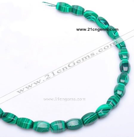 CMA26 10*14mm faceted drum imitate malachite beads Wholesale