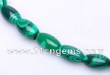 CMA28 15.5 inches 5*10mm rice imitate malachite beads Wholesale