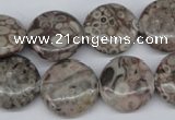 CMB10 15.5 inches 18mm flat round natural medical stone beads