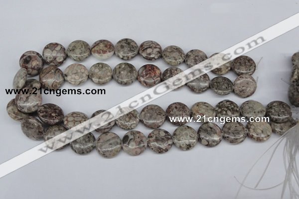 CMB10 15.5 inches 18mm flat round natural medical stone beads