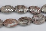 CMB16 15.5 inches 12*16mm oval natural medical stone beads