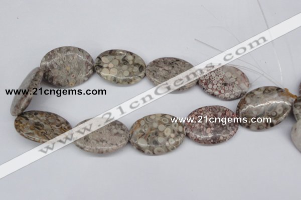 CMB18 15.5 inches 30*40mm oval natural medical stone beads