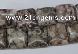 CMB19 15.5 inches 14*14mm square natural medical stone beads