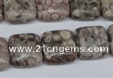 CMB20 15.5 inches 16*16mm square natural medical stone beads