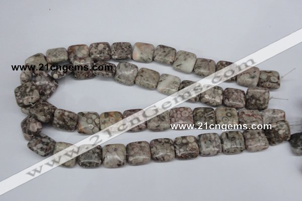 CMB20 15.5 inches 16*16mm square natural medical stone beads