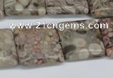 CMB22 15.5 inches 20*20mm square natural medical stone beads