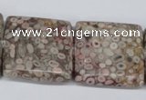 CMB24 15.5 inches 30*30mm square natural medical stone beads