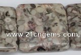 CMB25 15.5 inches 40*40mm square natural medical stone beads