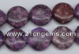 CMB31 15.5 inches 16mm flat round dyed natural medical stone beads