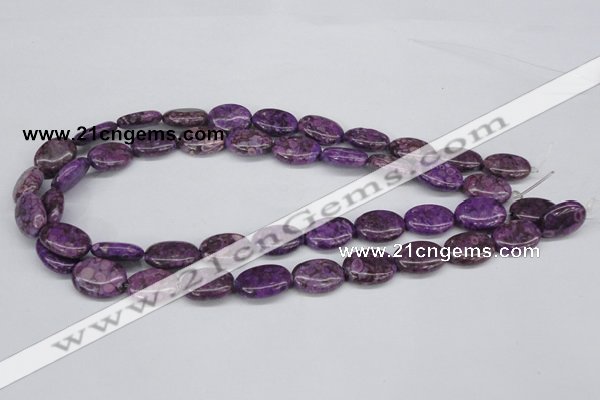 CMB36 15.5 inches 13*18mm oval dyed natural medical stone beads