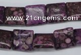 CMB37 15.5 inches 14*14mm square dyed natural medical stone beads