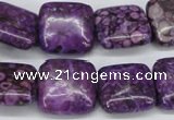 CMB38 15.5 inches 16*16mm square dyed natural medical stone beads