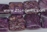 CMB39 15.5 inches 18*18mm square dyed natural medical stone beads