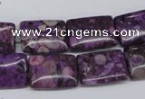 CMB40 15.5 inches 13*18mm rectangle dyed natural medical stone beads