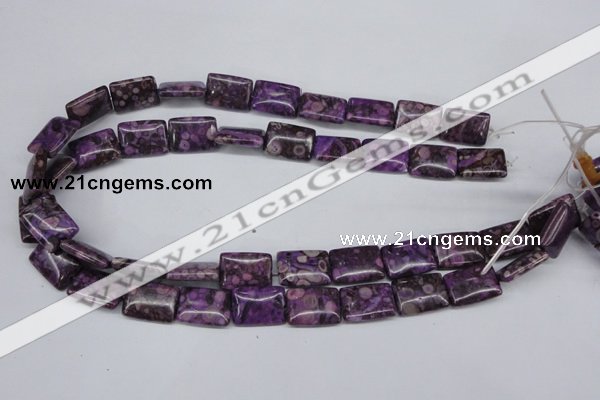 CMB40 15.5 inches 13*18mm rectangle dyed natural medical stone beads