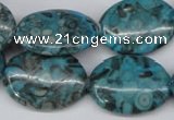 CMB50 15.5 inches 18*25mm oval dyed natural medical stone beads