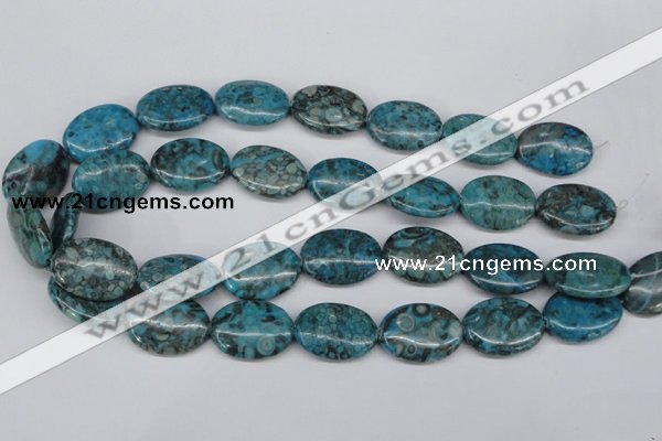 CMB50 15.5 inches 18*25mm oval dyed natural medical stone beads