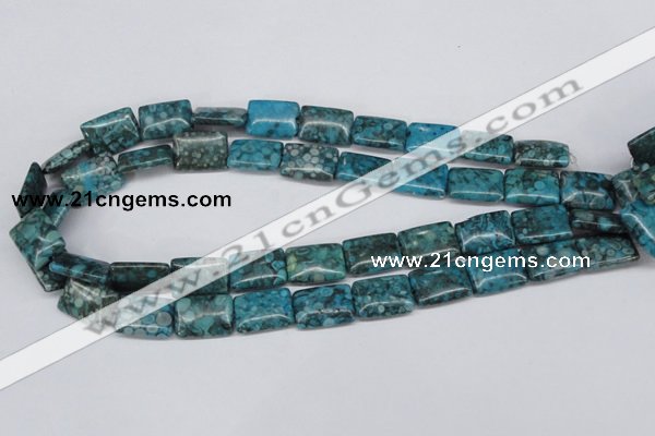 CMB57 15.5 inches 13*18mm rectangle dyed natural medical stone beads