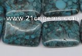 CMB58 15.5 inches 18*25mm rectangle dyed natural medical stone beads