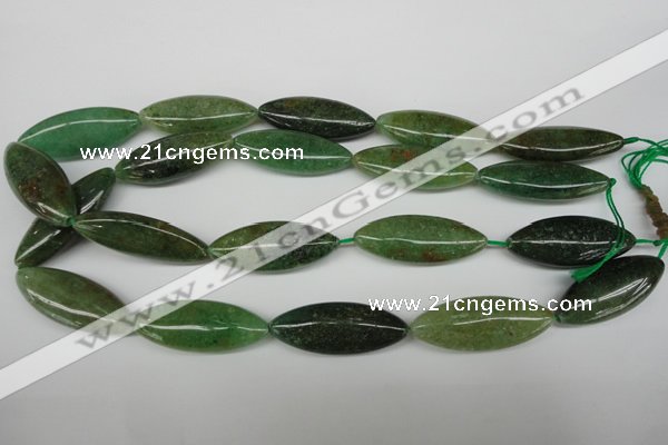 CME05 15.5 inches 15*40mm marquise green garnet gemstone beads