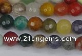 CME101 15.5 inches 6mm faceted round mixed gemstone beads