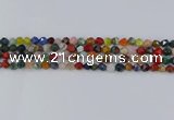 CME106 15.5 inches 6mm faceted nuggets mixed gemstone beads