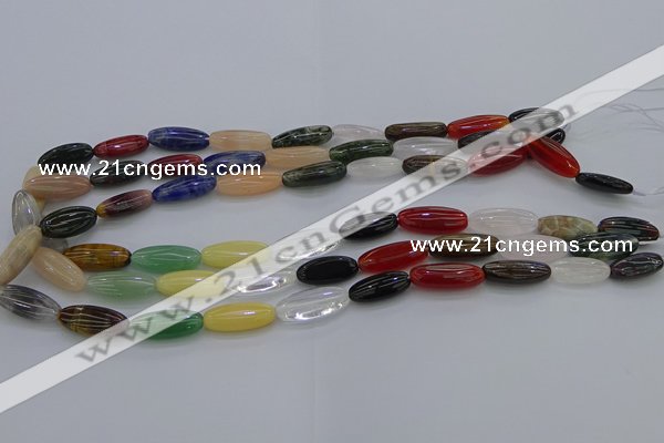 CME16 15.5 inches 8*20mm marquise mixed gemstone beads wholesale