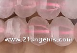 CME201 15.5 inches 7*9mm - 8*10mm pumpkin rose quartz beads