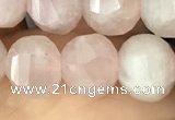 CME204 15.5 inches 7*9mm - 8*10mm pumpkin Madagascar rose quartz beads