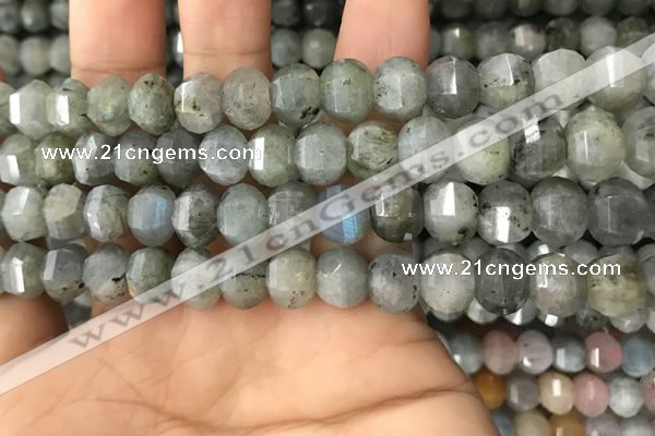 CME210 15.5 inches 7*9mm - 8*10mm pumpkin labradorite beads