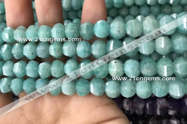 CME211 15.5 inches 7*9mm - 8*10mm pumpkin amazonite beads