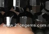 CME213 15.5 inches 7*9mm - 8*10mm pumpkin black quartz beads