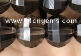 CME242 15.5 inches 10*11mm - 10*12mm pumpkin smoky quartz beads