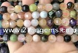 CME254 15.5 inches 7*9mm - 8*10mm pumpkin mixed gemstone beads