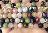 CME255 15.5 inches 10*11mm - 11*12mm pumpkin mixed gemstone beads