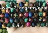 CME257 15.5 inches 10*11mm - 11*12mm pumpkin mixed tiger eye beads